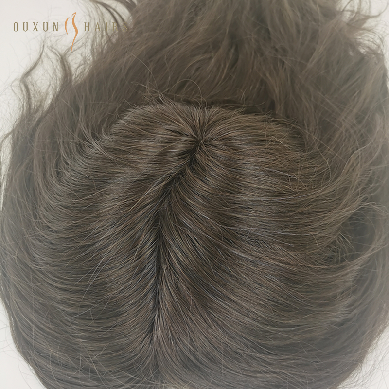 10X10 mono with pu around hair topper  (1)