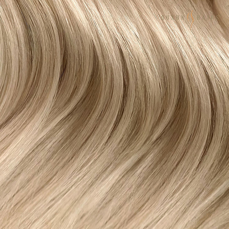 #60b Wątek maszynowy do przedłużania włosów jasny waniliowy blond (2)