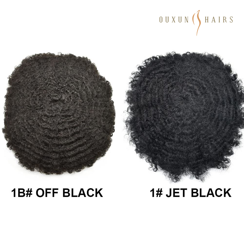 Afro curly Q6 niman shalash toupee (2)