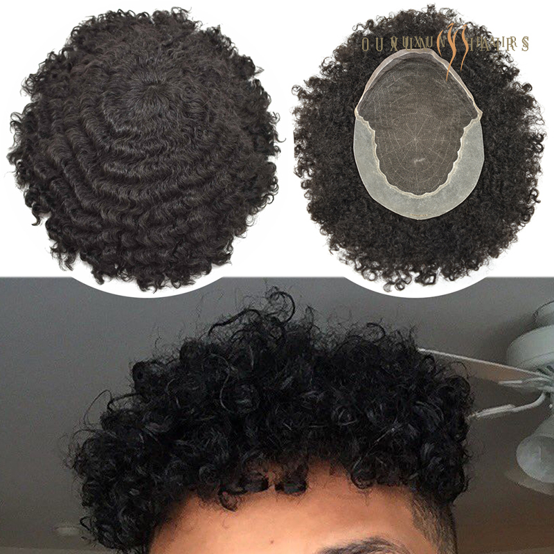 Afro curly Q6 niman shalash toupee (4)