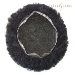 OXLM02 Full Lace Base Afro Toupee for men Afro curl Hair pieces kinky curly Human hair replacement system hair units black men 10×8″ full lace hair piece Afro Wavy-Dropshipping Wig Suppl...