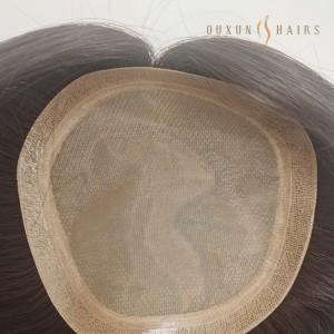 OXTS25 5″x 5″ Silk Base Human Hair Topper Hairpieces for Women with Thinning Hair, No Clip  Crown Toppers Wiglet, Natural Black 16″ Wholesale Manufacturer