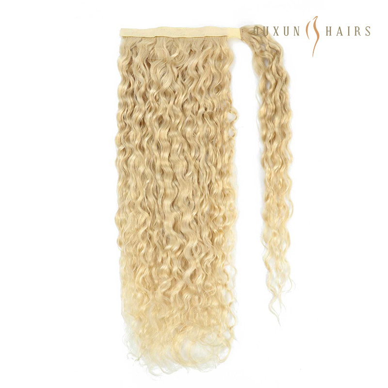 Ponytail-Curly-Hair--Extensions#1001 Pearl Blonde (1)