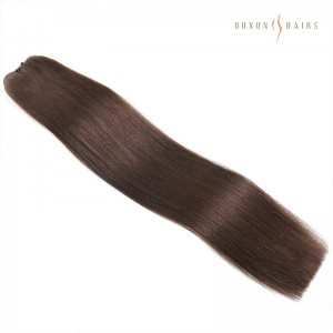 Factory Direct Price Remy Hair Machine Weft #2 (Dark Brown) Hair Extension